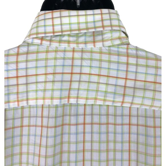 Tailorbyrd Flip Cuff Long Sleeve Shirt Checkered Plaid Men's Size Large - Picture 3 of 9